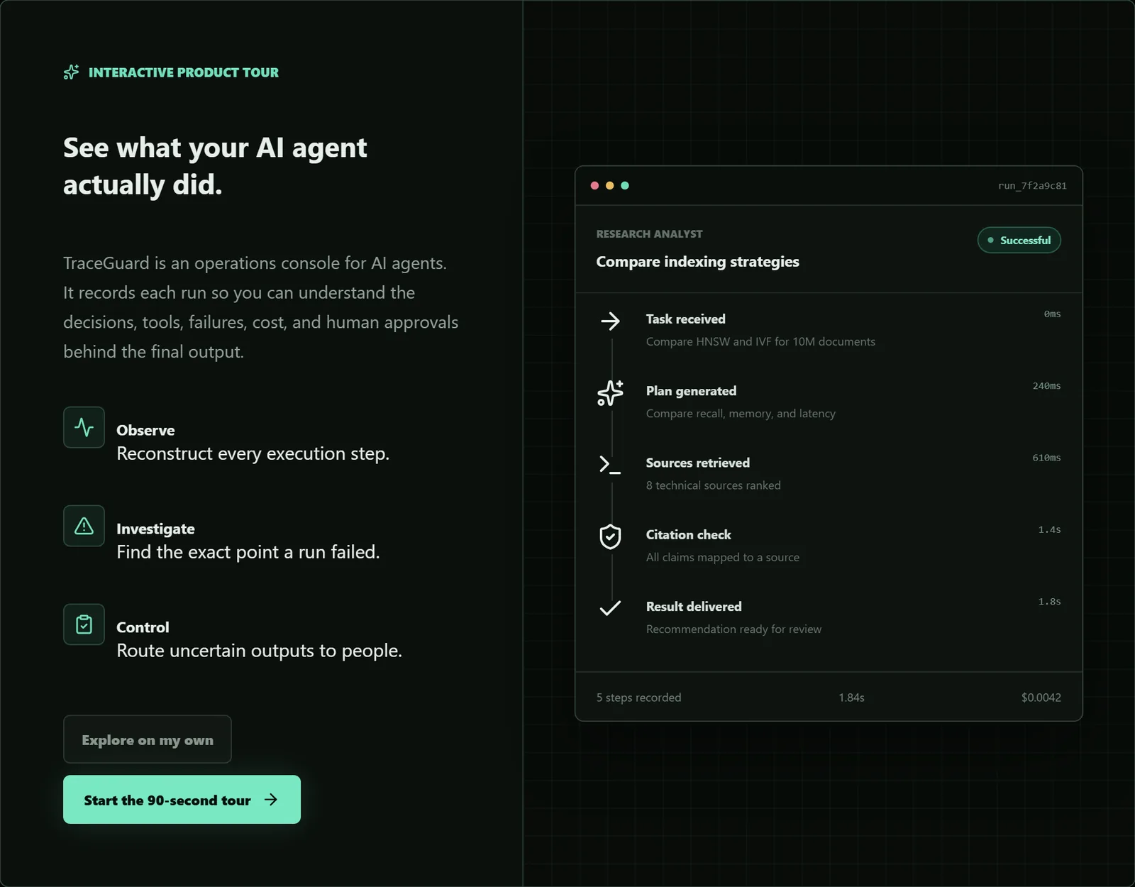 TraceGuard live demo